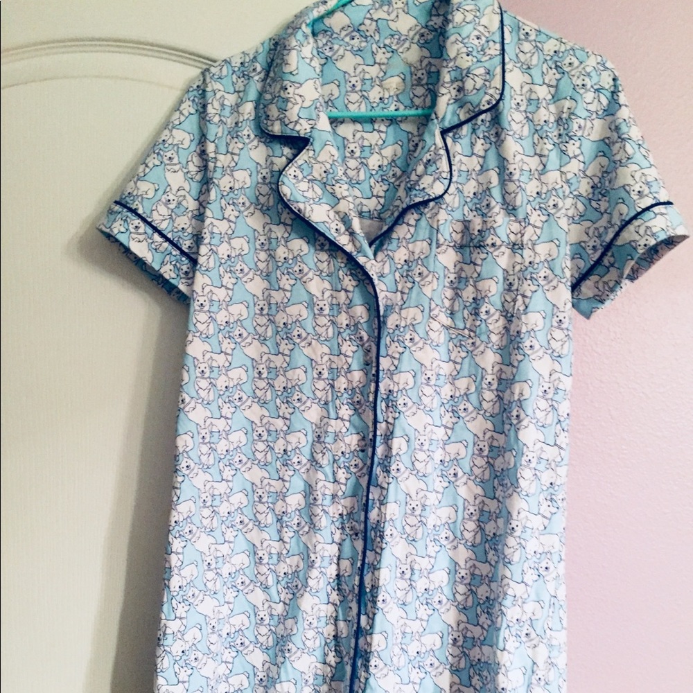 Corgi Dog Print Pajama Dress / Night Shirt